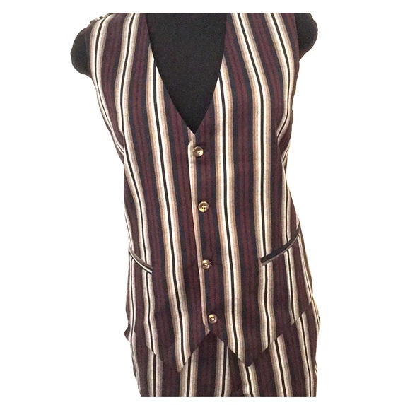 Punk Trash Royalty 3 piece slim fit striped suit - Picture 5 of 8